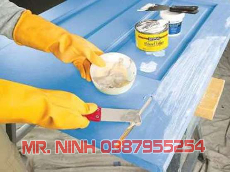 Sơn cửa gỗ, Các bước phun sơn cửa gỗ bóng đẹp